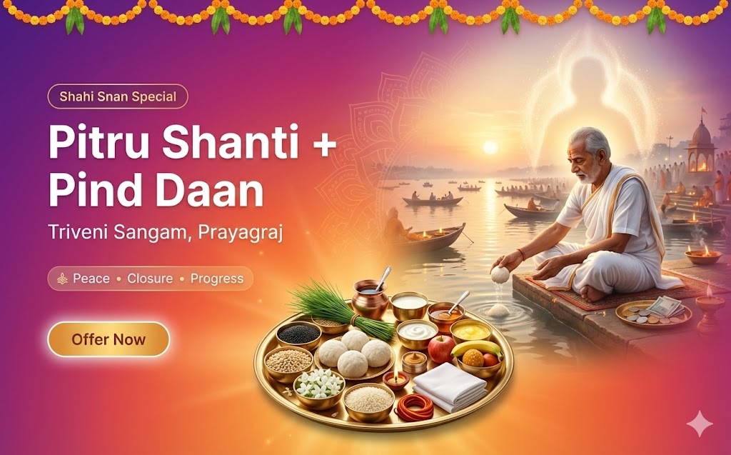 Pitru Shanti Maha Puja + Pind Daan at Sangam — Blessings, Closure, and Growth (Shahi Snan Special)